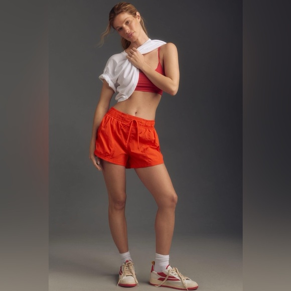 Daily Practice Anthropologie shorts base jump workout hiking cargo tangerine - Picture 11 of 11